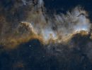 Cygnus Wall in Hubble Palette